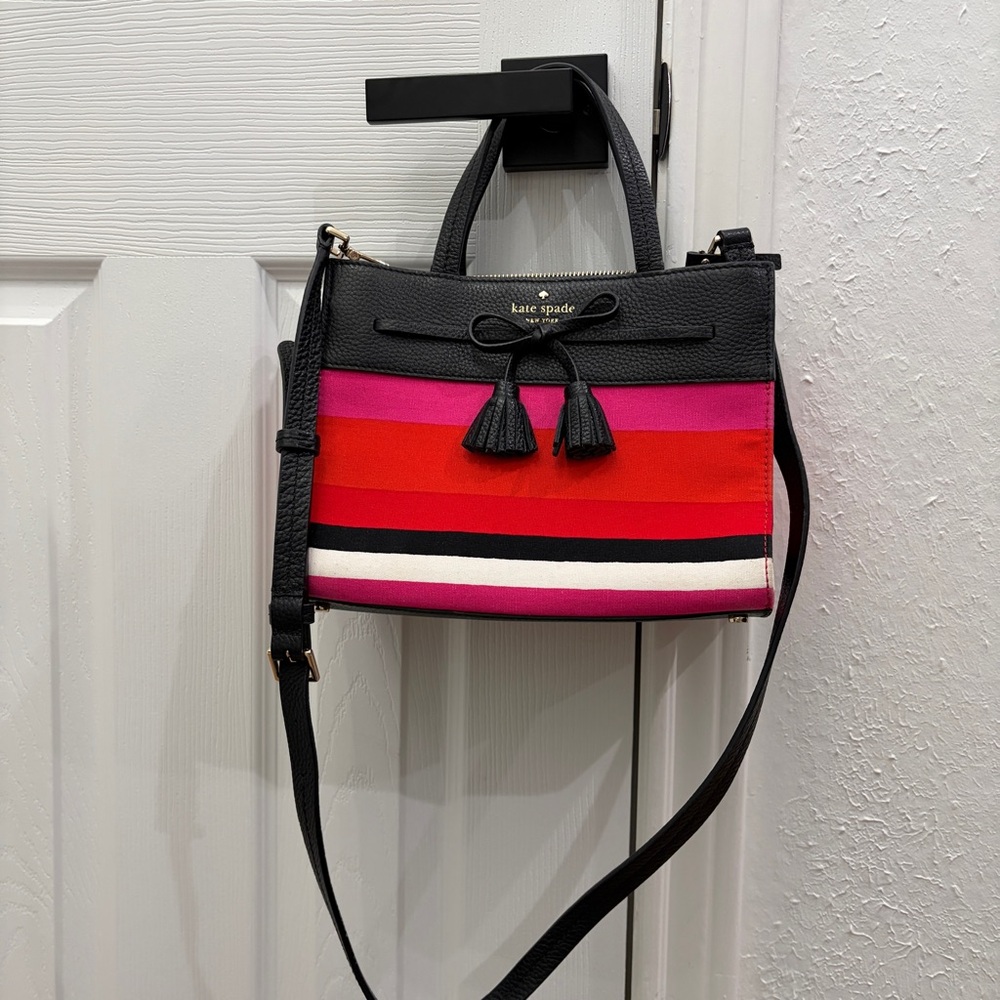 Kate Spade Black and Pink Colorblock Crossbody Bag